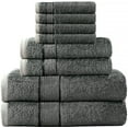 thumbnail image 2 of Prime Collections Ultra Soft Luxury Bamboo Cotton Bath Towel Set 8 Piece Towels 600 GSM 2 Bath Towels 2 Hand Towels and 4 Washcloths, 2 of 7