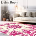 thumbnail image 2 of ODIKA 2'x3' Machine Washable Non-Slip Area Rug, Bloom Textured Non Skid Floor Covering High Traffic Rug, Pink, 577560, 2 of 7