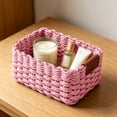 thumbnail image 6 of Luoshdecor Woven Rope Storage Basket Natural Paper Rope Organizer Basket Decorative Wicker Basket For Home Bathroom Bedroom Kitchen Office Sundries Cosmetics Toys, 6 of 6