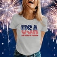 thumbnail image 2 of MuXiKeJi Clothes 250 Anniversary USA Shirt Crewneck Women's Tshirts Shirts Short Sleeve T Shirt America Graphic Tees, 2 of 4