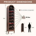 thumbnail image 4 of SinCiDo Arched Bookshelf, 8-Tier Open Shelf Bookcase, Medium Density Fiberboard, 4 of 7
