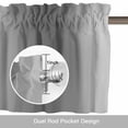thumbnail image 6 of Gradient Gray Black Valance Curtain Modern Abstract Minimalist Grey Ocean Beach Window Valances Rod Pocket Short Curtains Window Treatments for Kitchen Bedroom Bathroom Laundry 60" x 14", 6 of 9