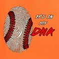 thumbnail image 3 of Wild Bobby, Baseball Fingerprint It's In My DNA, Sports, Women Graphic Tee, Orange, Medium, 3 of 5