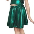 thumbnail image 4 of DGQPLPD Girls Flared Pleated Performance Tutu Dance Skirt with Elastic Waistband for Stage and Practice Dark Green 6-7 Years, 4 of 4