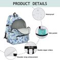 thumbnail image 4 of Blue Butterfly Pattern Cute School Backpack with Padded Back and Adjustable Shoulder Straps 13.4"x11"x4.7", 4 of 5