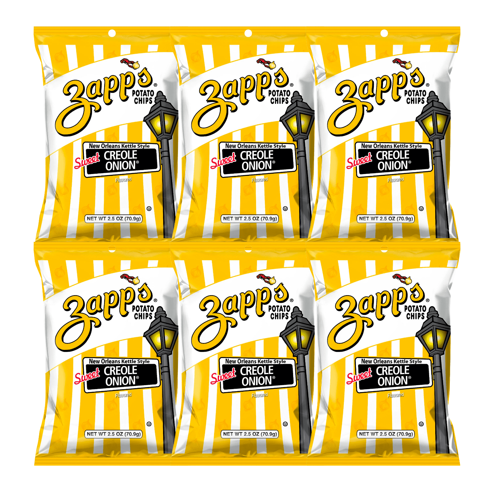 Zapps New Orleans Creole Sweet Onion Potato Chips (2.5 oz., 6pack