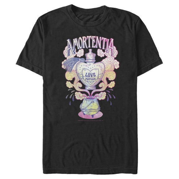 Men's Harry Potter Amortentia Love Potion  Graphic Tee Black 3X Large