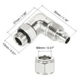thumbnail image 2 of Uxcell Elbow Tube Fitting G1/8 Male Thread Fit for 8mm Tube OD Nickel-plated Copper 2 Pack, 2 of 5