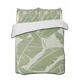 thumbnail image 2 of Green Palm Leaf Queen Size Down Alternative Comforter, Lightweight Comforter Quilt Bedding Set with Pillow Shams Tropical Botanical Summer All Seasons Bed Comforter Duvet Insert 90"x96", 2 of 7