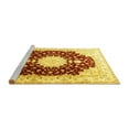 thumbnail image 2 of Ahgly Company Machine Washable Indoor Square Medallion Yellow Traditional Area Rugs, 4' Square, 2 of 4