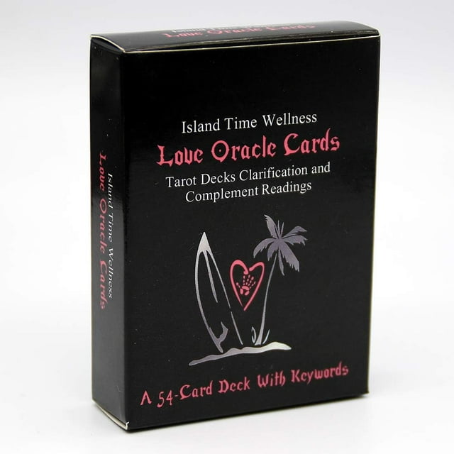 LAICAIW Cartes Bien-être Amour Oracles Tarot Jeux Clarification et Lectures Complètes de 54 Cartes avec Ensembles de Mots-Clés