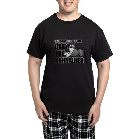 CafePress - Schnauzer Men's Dark Pajamas - Men's Dark Loose Fit Cotton Pajama Set