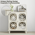 thumbnail image 5 of Semiocthome Sideboard Buffet Cabinet, Coffee Bar, White Wood, 2 Doors, 1 Shelf, 5 of 7