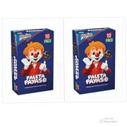 (2)Paleta Payaso X 10 Pcs Box Chocolate & Marshmallow Top Fav Mexican Candy USA.
