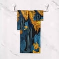 thumbnail image 5 of 3 Piece Bath Towels Set Bath Towel, Hand Towel and Face Towel for Bathroom, Gym, Hotel Blue Leaves and Sunflowers, 5 of 8