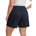 thumbnail image 5 of WellSize Plus Size Lace Shorts for Women Summer Drawstring Elastic Waist Short Pants with Pockets, 5 of 8