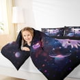 thumbnail image 4 of jejeloiu Ocean Life Axolotl Full Size Comforter Sets,Galaxy Starry Night Bedding Sets For Sealife Lover Reversible 3-Piece, 4 of 8