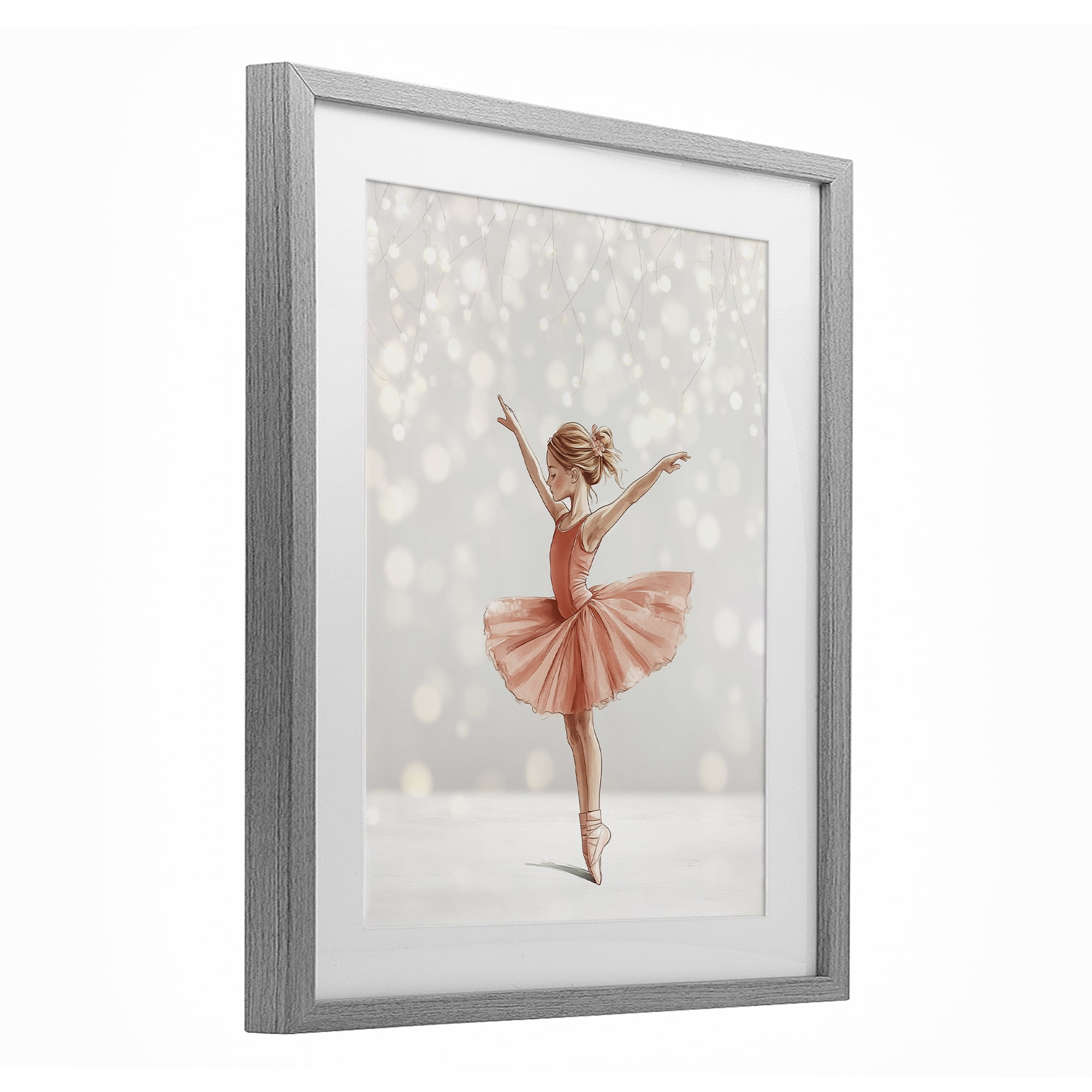 Stupell Industries Dancer In The Light Gray Framed Print Under Glass, design by Christine Simpson Art