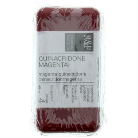 UPC: 0836943000773 | R&F Handmade Paints Encaustic Paint Cake  40ml  Quinacridone Magenta