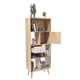 thumbnail image 3 of Librero Top Living Moderno con Estantes Cajón y Puerta Marrón con Detalles Blanco, 3 of 9