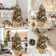 thumbnail image 4 of 3ft Pre-Lit Artificial Mini Christmas Tree with 78 Led Lights & Burlap Base Festive Tabletop Xmas Decor with Berries for Home, Office, or Outdoor Use, 4 of 6