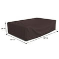 thumbnail image 3 of COVERS&ALL Patio Sectional Sofa Set Cover - Heavyduty 12 Oz. Waterproof, Durable Outdoor Furniture Table & Chair Set Cover with Airpockets & Drawstring (78" W x 62" D x 28" H, Coffee), 3 of 8