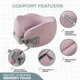 thumbnail image 4 of Skechers Memory Foam Car U-Shaped Neck Pillow,Cotton Cover,Sweat-Absorbent,Ergonomic Support for Car,Office,and Travel Pink, 4 of 8