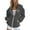 Grey, variant on Women's Heart Print Zip Up Hoodie Brushed Lined Jacket with Pockets Drawstring Casual Sporty Long Sleeve Winter Warm SweatshirtCoffee，XL
