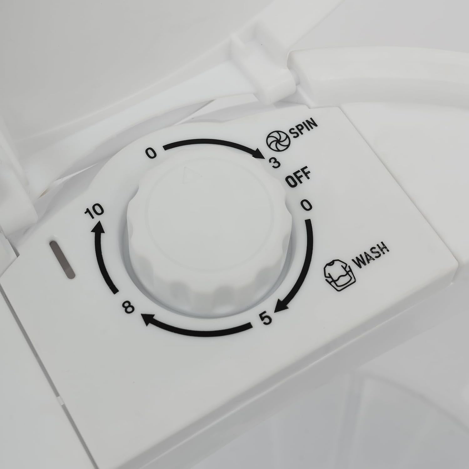 Mini Portable Washing Machine with Removable Dehydration Basket Cleaning of Underwear Clothes 1.19gal Folding Washer for Apartments Camping RV Travel Laundry (White)