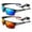 Ice Blue + Orange-Red, variant on LINVO Men’s Sports Polarized Sunglasses, Wrap-Around Sun Glasses for Cycling, Fishing, Hiking & Driving, UV400 Protection