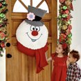 thumbnail image 2 of Adorno para árbol de Navidad, muñeco de nieve cantando, abrazador para fiesta de invierno, vacaciones, Año Nuevo, colgante de decoraciones para árboles de Navidad, 2 of 6