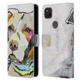 thumbnail image 1 of Head Case Designs Officially Licensed Michel Keck Dogs 3 Pit Bull Leather Book Wallet Case Cover Compatible with Google Pixel 4a, 1 of 6