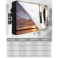 thumbnail image 7 of Outdoor TV Cover 52 to 55 Inch Weatherproof, Abstract Vintage Waterproof TV Screen Protector for Outside Decor with Zipper and Pocket 52"L x 30"H , Zebra Texture Pattern Flowers Black White, 7 of 7