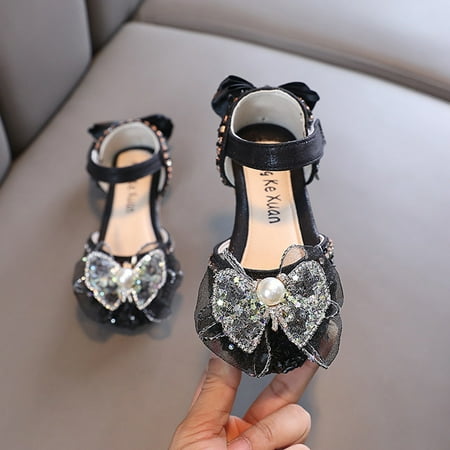 

eczipvz Toddler Sandals Girl Party Bowknot Shoes Kids Sandals Girls Princess Toddler Leather Baby Baby Shoes