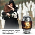 thumbnail image 4 of JAGASY Deer Funeral Urns for Boy & Girl - Forest Sunset Decorative Small Urn for Ashes Adult Male - Brown Urn for Human Ashes Keepsake - Mini Cremation Urns for Friend - (3 Inch), 4 of 7
