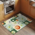 thumbnail image 2 of Rectangle Rug 2x3ft Area Rug, Sports Balls Basketball Football Area Rugs for Living Room Bedroom, Green Plaid Patchwork Floor Mat Non-Shedding Non-Slip Carpet Indoor Accent Rugs, 2 of 9