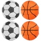 thumbnail image 2 of KAKOWELY 1 juego de linternas colgantes de papel con temática de fiesta deportiva, decoración novedosa de fútbol y baloncesto., 2 of 4