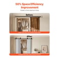 thumbnail image 3 of VEVOR Bi-Folding Sliding Barn Door Hardware Track Kit, 64" Top Mount Track Kit, Slide Smoothly & Quietly, Heavy Duty, Easy to Install, Suitable for Four 15" Closet Pantry Laundry Doors (Not Included), 3 of 9