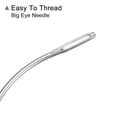 thumbnail image 4 of Uxcell 50Pcs Curved Needles 2.5" C Type Weaving Sewing Needles Wig Making Upholstery Big Eye for Carpet Leather Canvas, 4 of 5