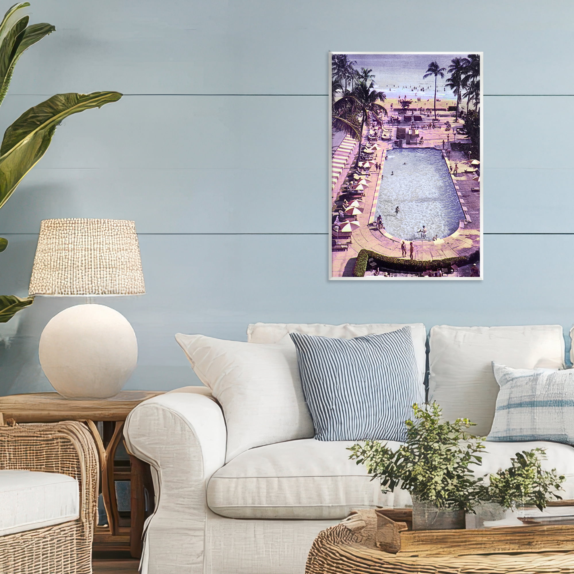 Stupell Industries Vintage Miami Sands Wall Plaque Art, design by Grotto Studios