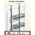 thumbnail image 6 of Delamu Kitchen Over the Doors Organizer, Adjustable 9-Tier Pantry Door Organizers and Storage, Hanging Spice Rack Shelves, Laundry Room Organization, 74in, Black, 6 of 8