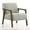 Gray, variant on Omax Decor Fletcher Solid Wood & Fabric Upholstered Lounge Accent Chair in Gold