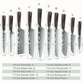 thumbnail image 3 of Damascus Kitchen Knife Set 10pcs - Chef, Utility, Boning, Carving, Fruit Knives & Peeler in Gift Box, Stainless Steel for Home, Camping, Restaurant, Birthday Gift, 3 of 10