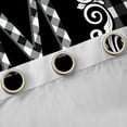 thumbnail image 4 of Feelyou Checkered Letter M Black Out Curtains for Kids, Black White Buffalo Plaid Curtains Pack of 2 (42x63 Each), Retro Damask Floral Bedroom Curtains, Window Curtains Home Decor, 4 of 6
