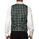 thumbnail image 3 of Chaleco sin mangas de ajuste slim para hombres, patrón de lunares, color negro, talla XL, 3 of 5
