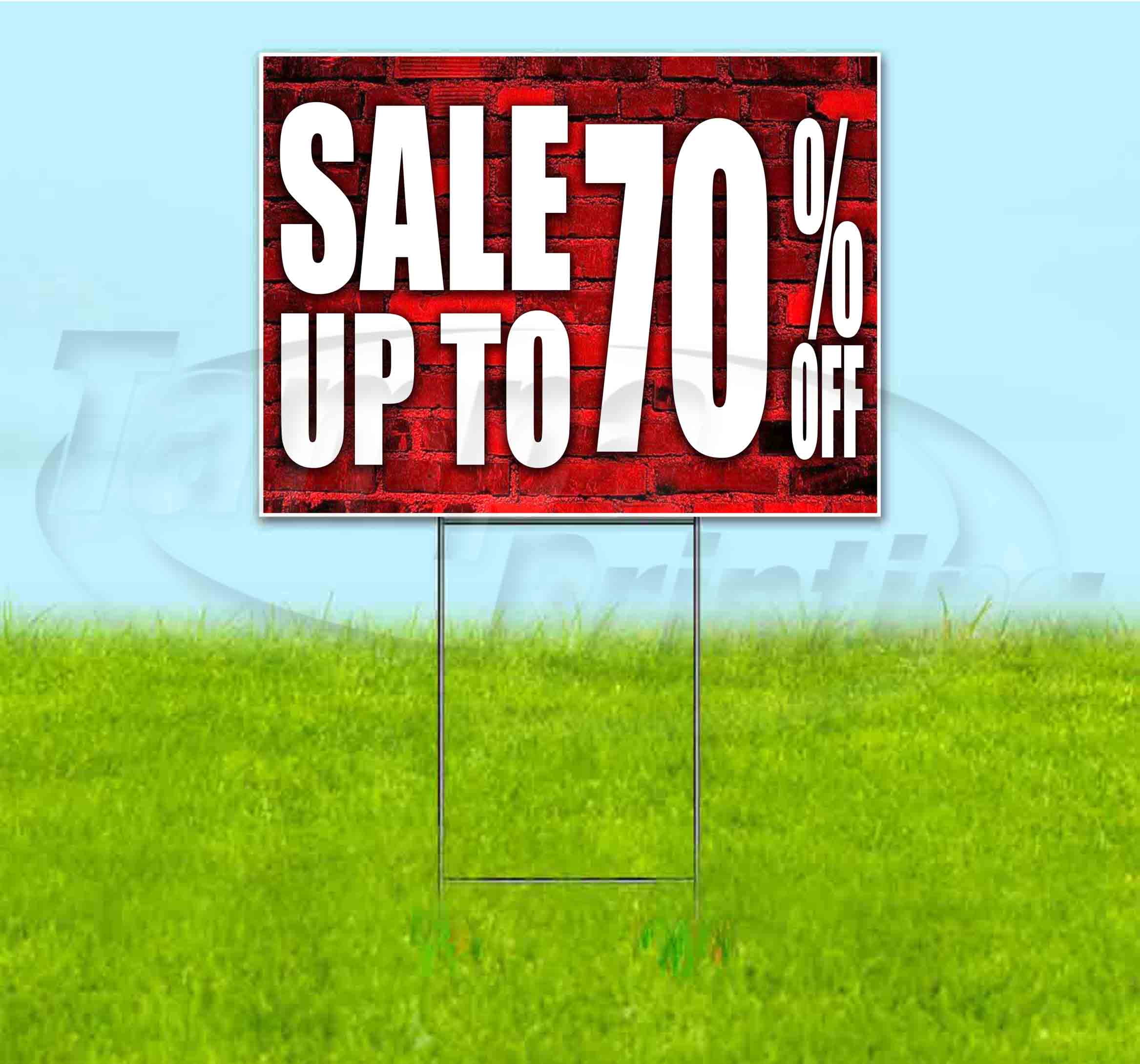 Sale Up To 70% Off (18" x 24") Yard Sign, Includes Metal Step Stake