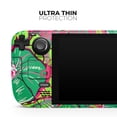 thumbnail image 4 of Design Skinz - Compatible with Steam Deck - Skin Decal Protective Scratch-Resistant Removable Vinyl Wrap Cover - Bright Pink and Green Flowers, 4 of 5