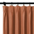 thumbnail image 6 of TWOPAGES Polyester Cotton Curtain Light Filtering Pinch Pleat Drape for Bedroom, 1 Panel, 52"x63", Flame, 6 of 6