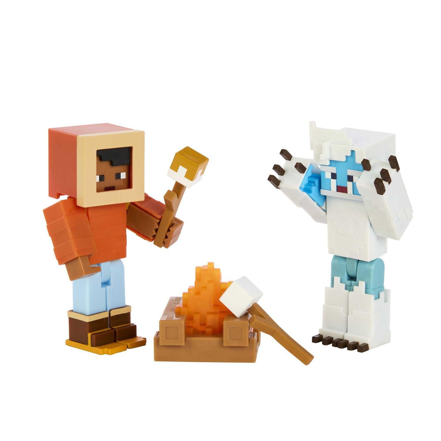 Minecraft Game | Creator Series Action Figures and Accessories | Camp Enderwood Steve and Mob Figures
