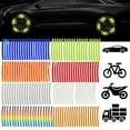 thumbnail image 3 of 20pcs Car Tire Rim Reflective Sticker Night Warning Strip Motorcycle Decals Auto Reflector Bike Wheel Hub Stickers F2A0, 3 of 8